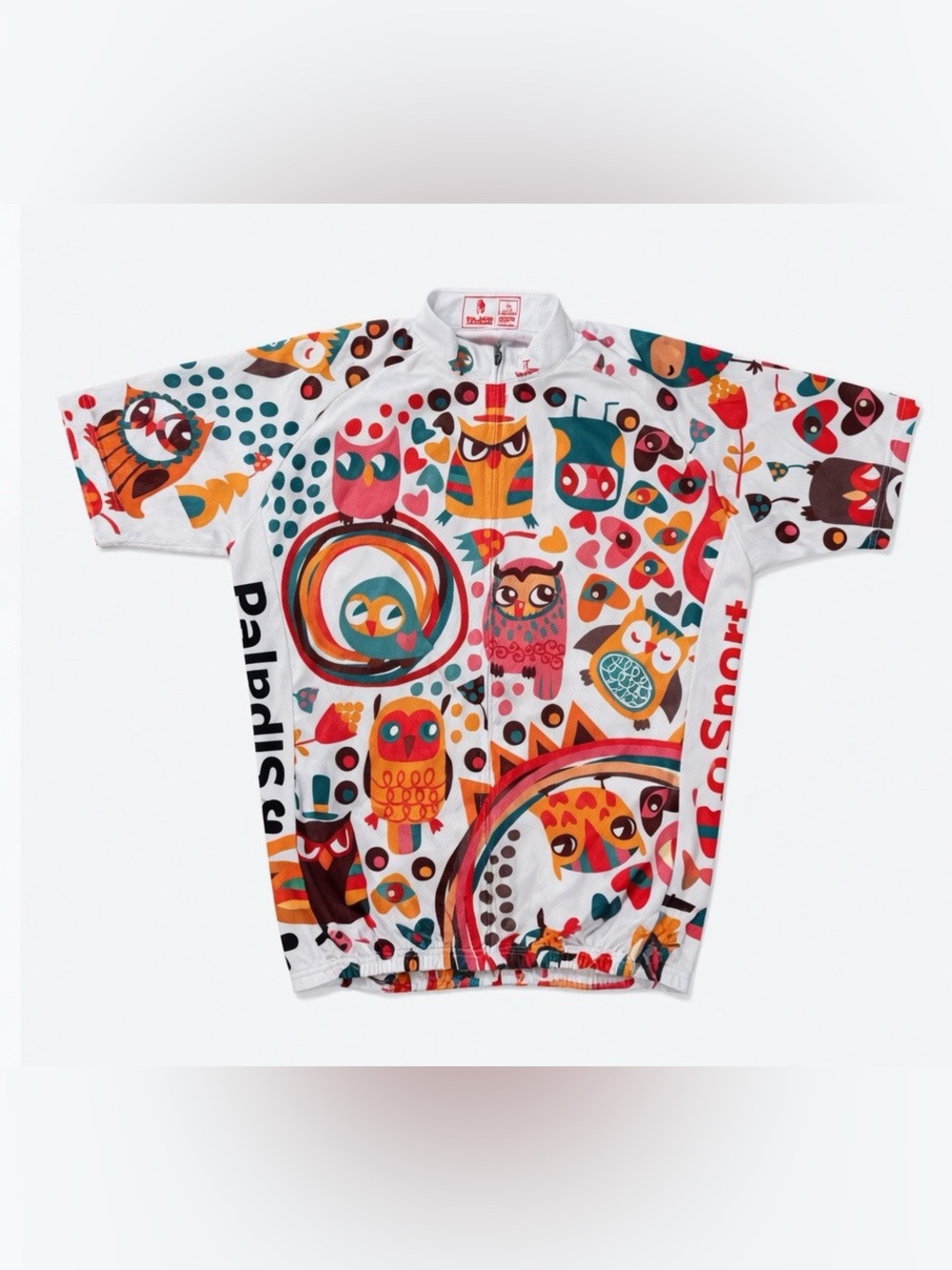 Womans Biking top w/ Owl Graphic Short Sleeve